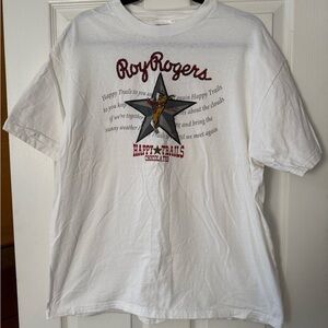 Vintage 90s Roy Rogers Happy Trails Chocolate Men’s Single Stitch White Tee
